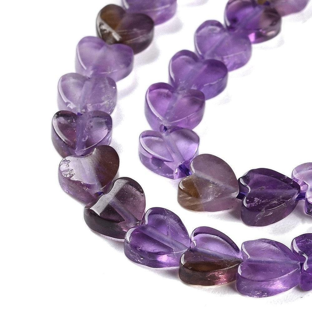Edelsteen Amethyst kraal paars hartje 6mm- per stuk - Image 2