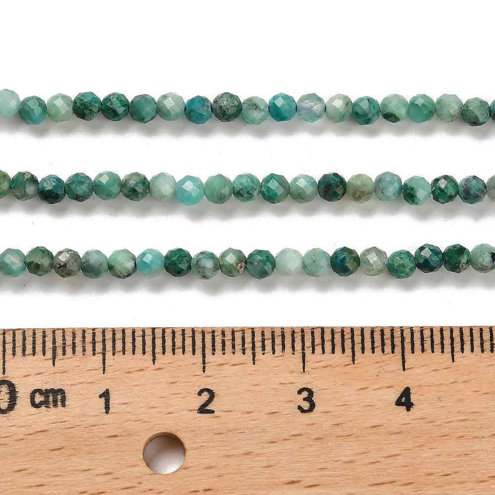 Edelsteen chrysocolla turqoise faceted 3mm - per ±30 stuks - Image 2
