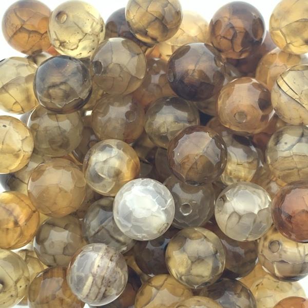 Edelsteen crackle agaat bruin 8mm