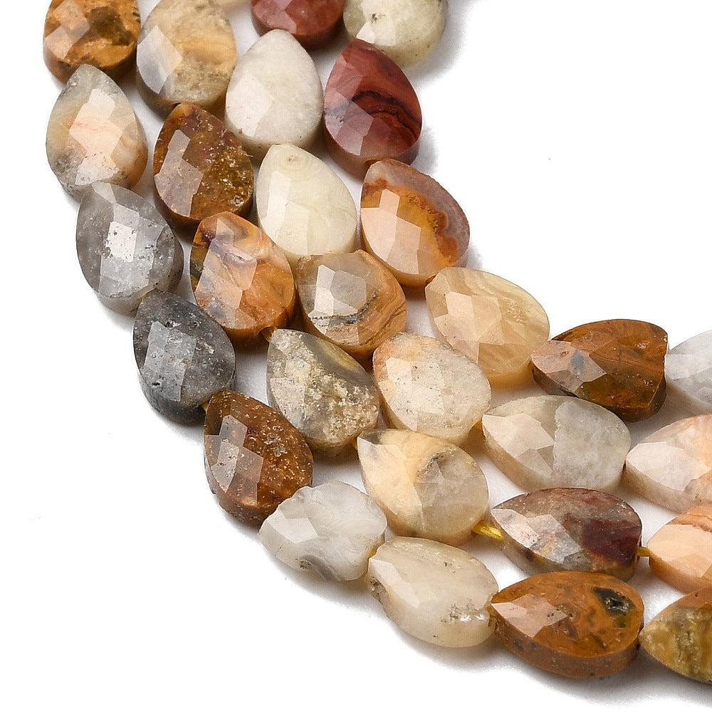 Edelsteen Crazy Agaat Druppel Multicolor 6mm - per stuk - Image 2