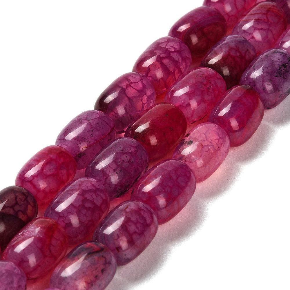 Edelsteen Dragon Veins Agaat ovaal Cerise 14mm - per stuk