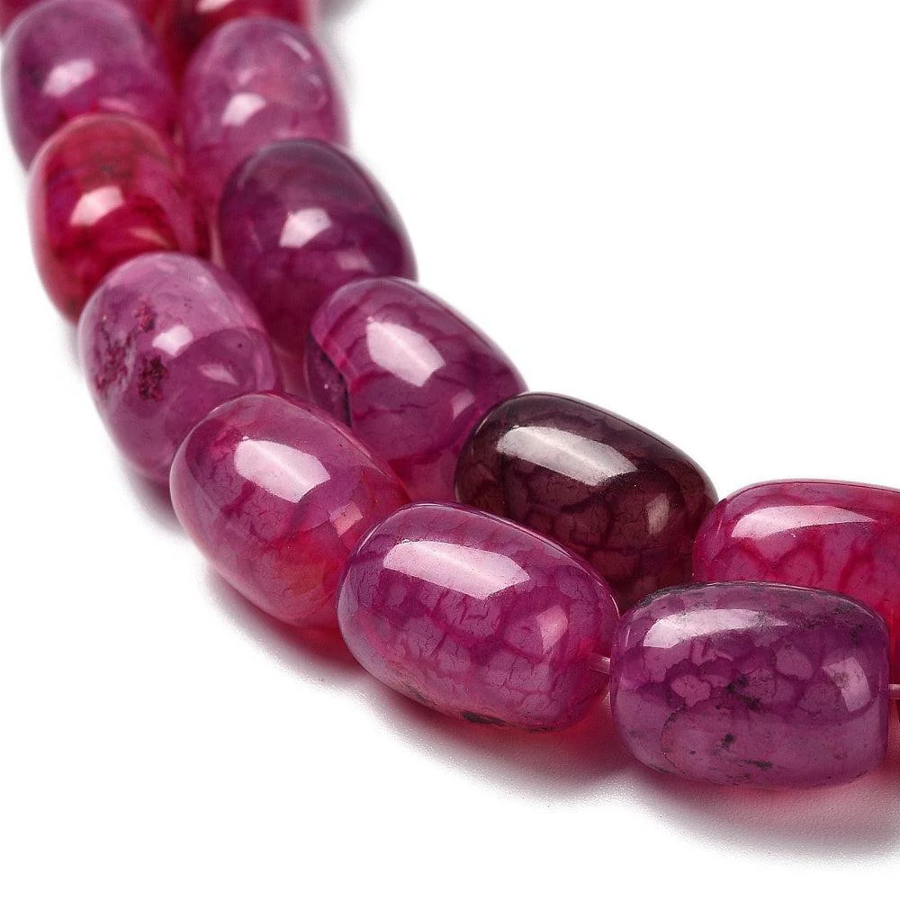 Edelsteen Dragon Veins Agaat ovaal Cerise 14mm - per stuk - Image 2