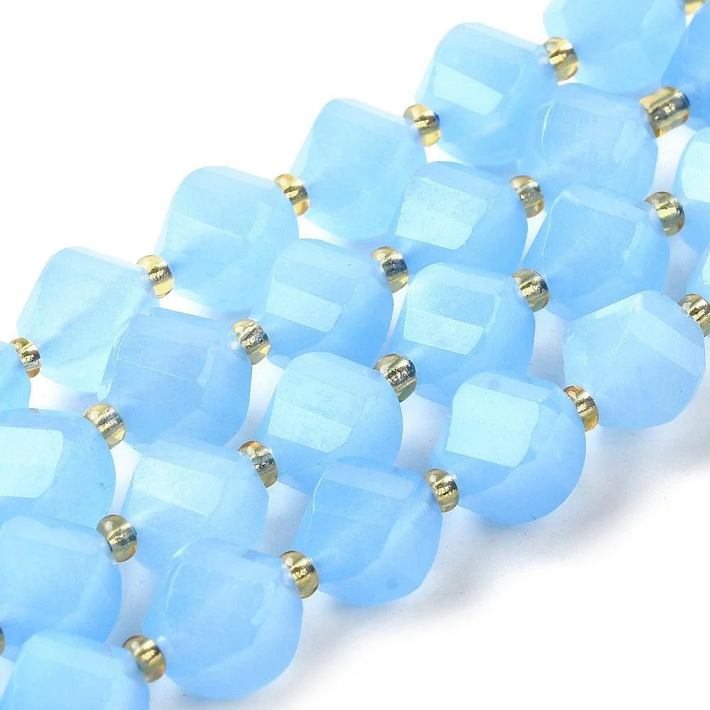 Edelsteen facet Quartz 10mm sky blue- per stuk