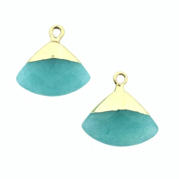 Edelsteen facet Triangle Jade 18x20mm