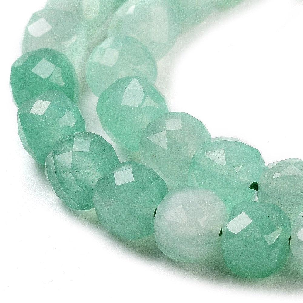Edelsteen facet vierkant Jade 7mm Groen - per stuk - Image 2