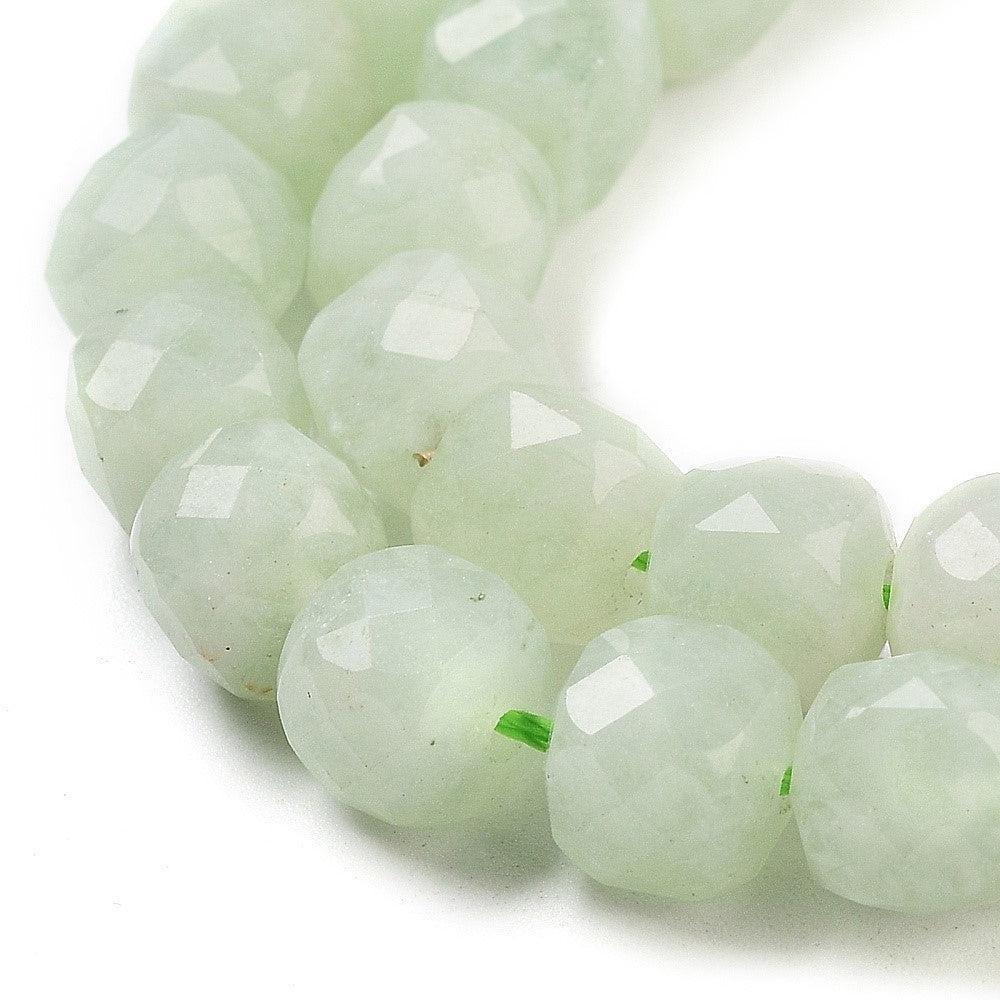 Edelsteen facet vierkant Jade 7mm Licht groen - per stuk - Image 2