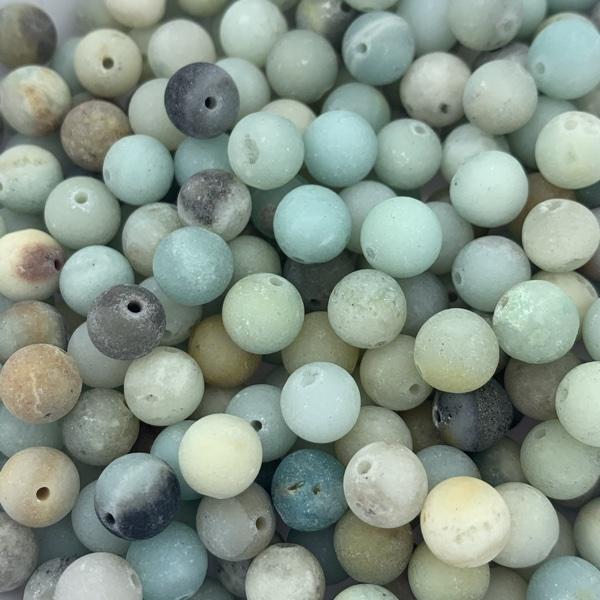 Edelsteen Frosted Amazonite rond 8mm