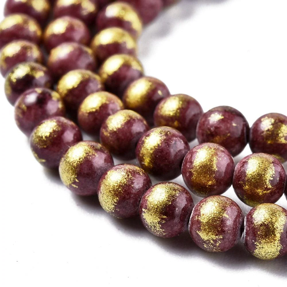 Edelsteen jade bruin goud 4mm - 25 stuks - Image 3