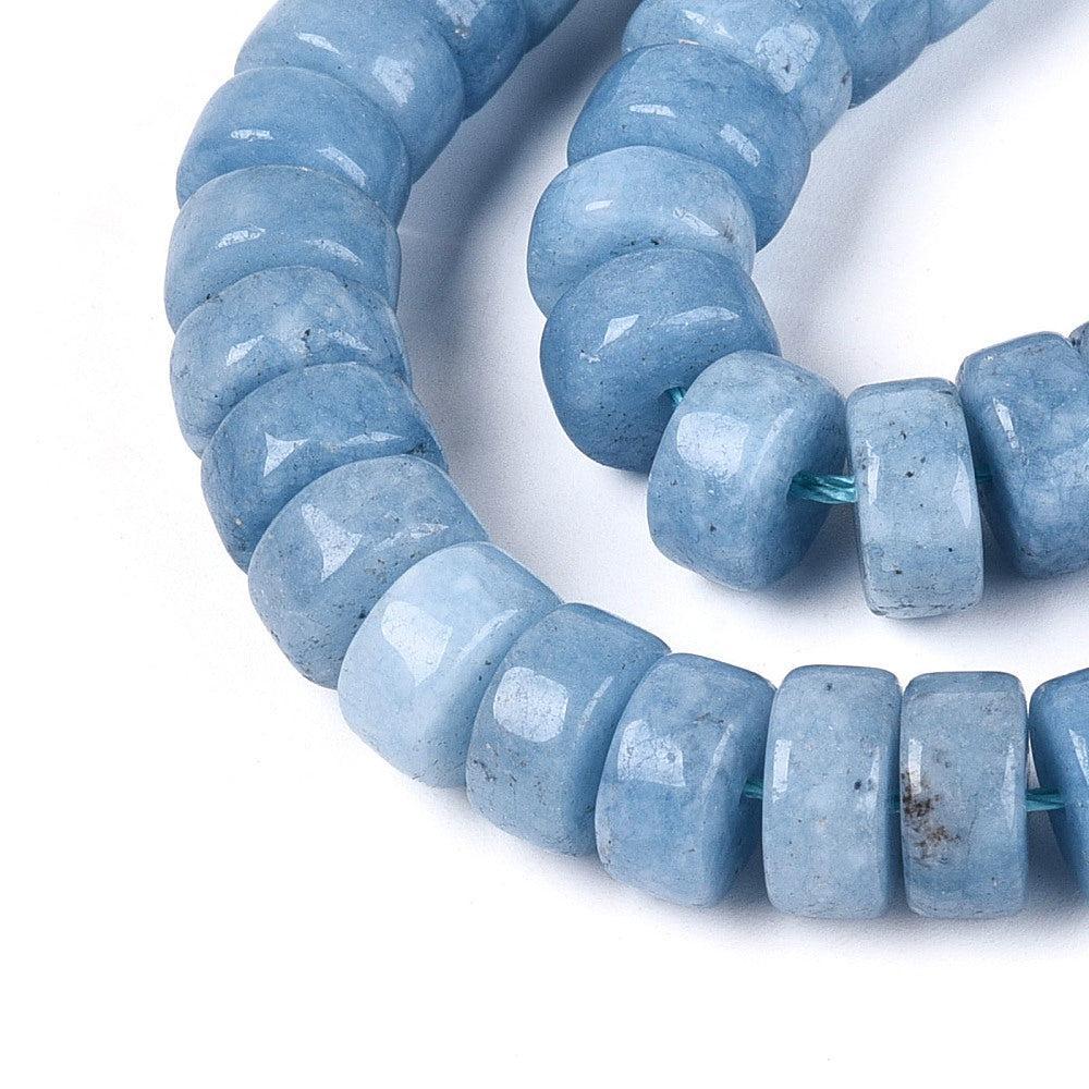 Edelsteen Jade Disc Heishi Staalblauw 10mm - per stuk - Image 2