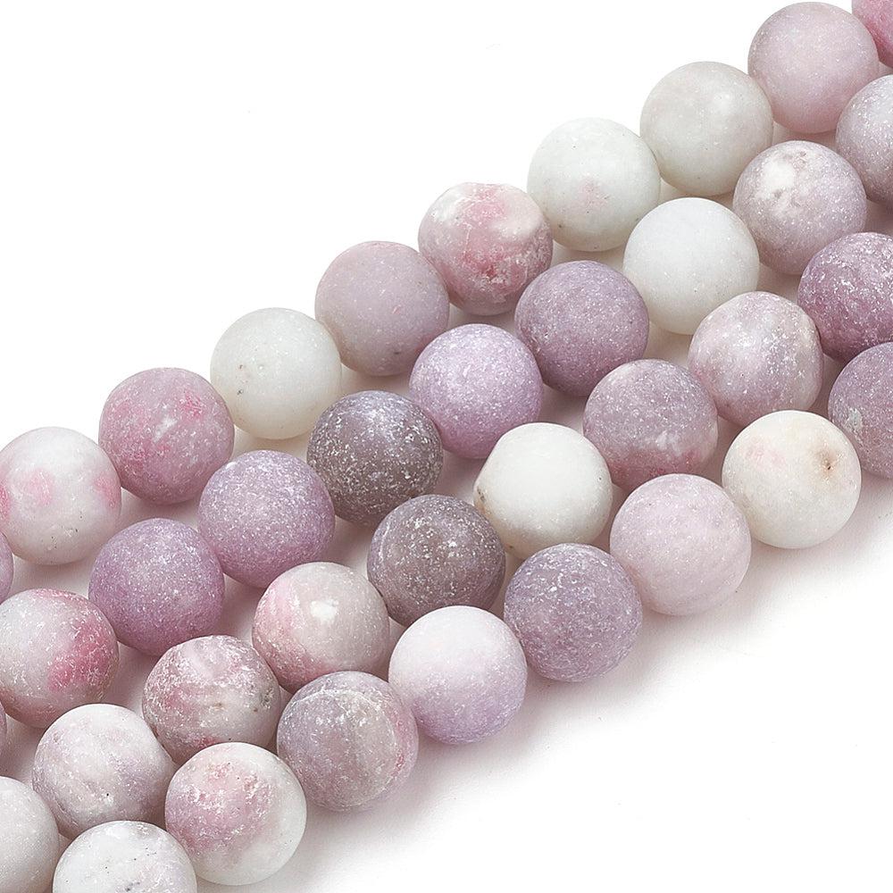 Edelsteen jade lila 8mm- per stuk