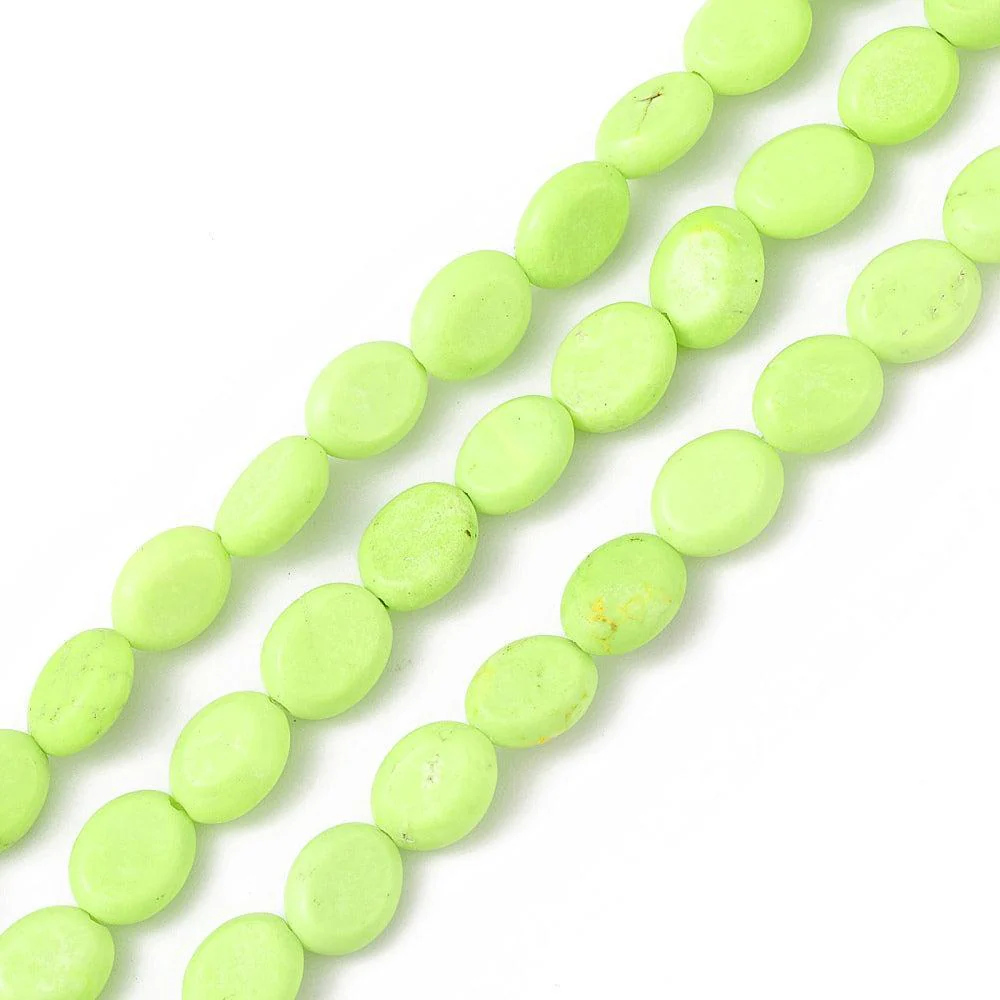 Edelsteen jade pale green ovaal 9mm- per stuk