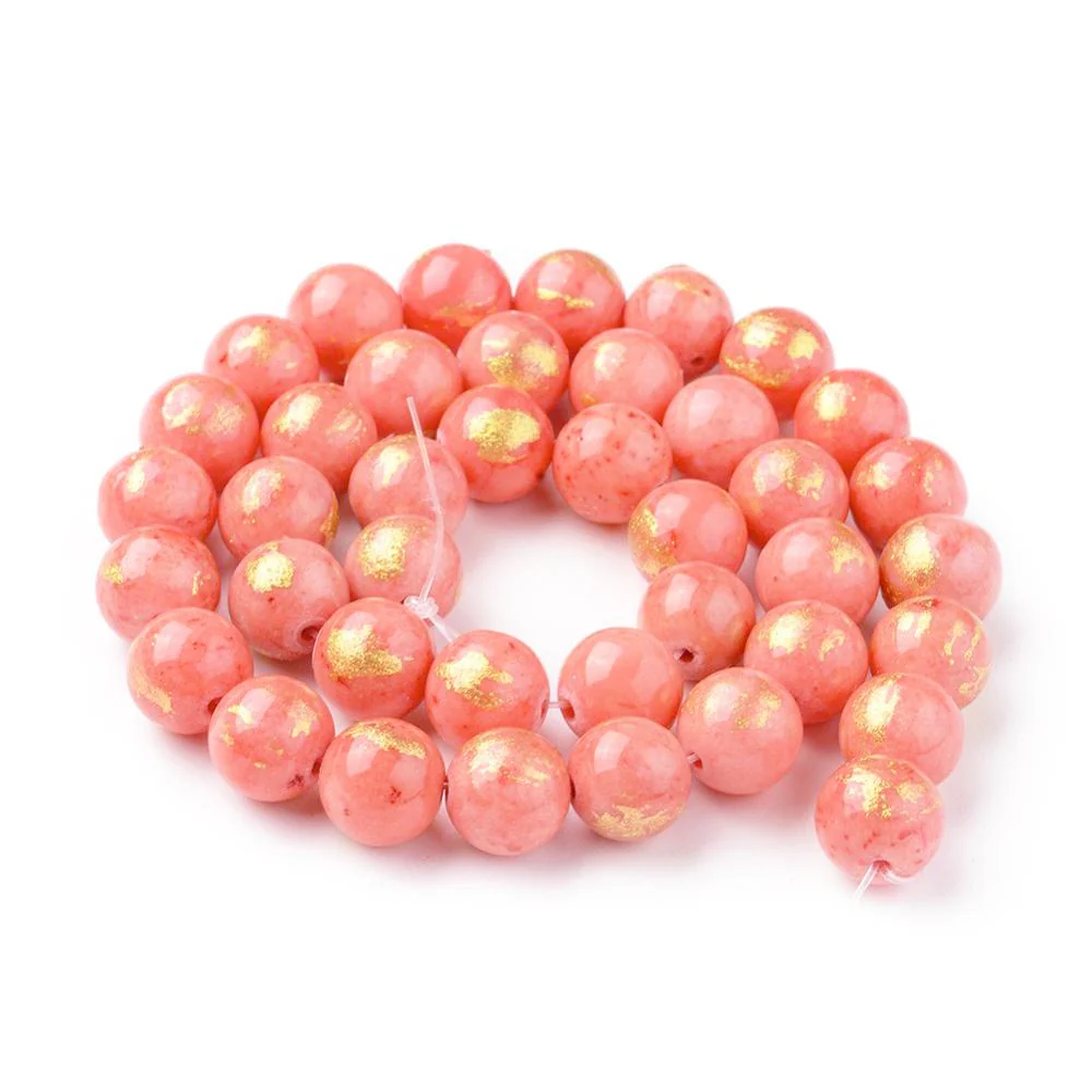 Edelsteen jade roze goud 4mm - 25 stuks - Image 2