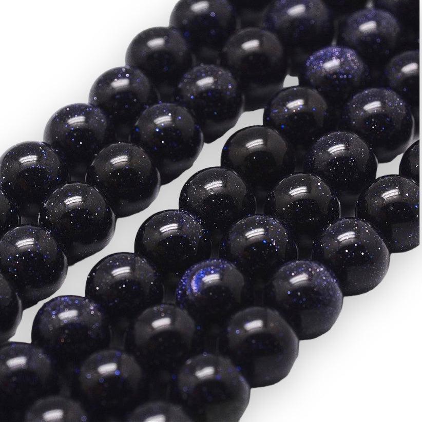 Edelsteen blue goldstone 6mm - 15 stuks