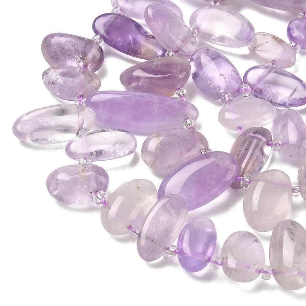 Edelsteen kraal Amethist druppel ±18mm - per stuk - Image 2