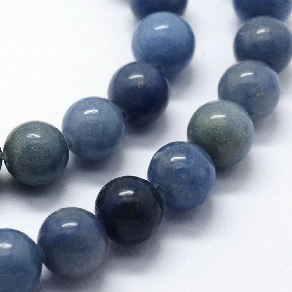 Edelsteen kraal aventurijn blauw rond 4mm - 22 stuks - Image 2