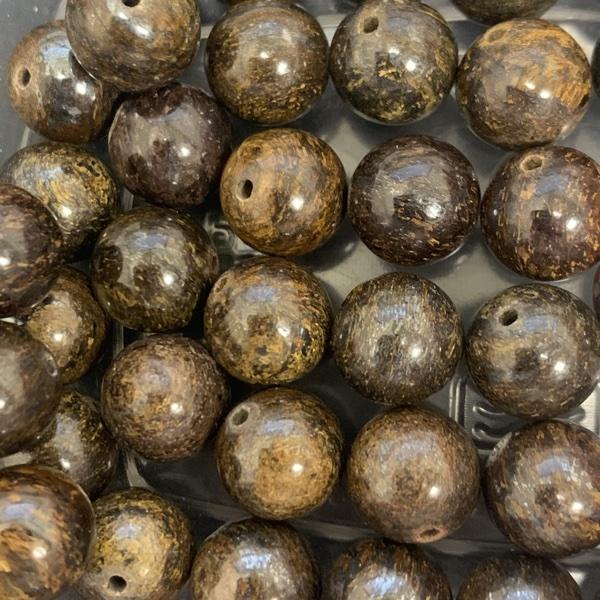 Edelsteen kraal bronzite rond 10mm