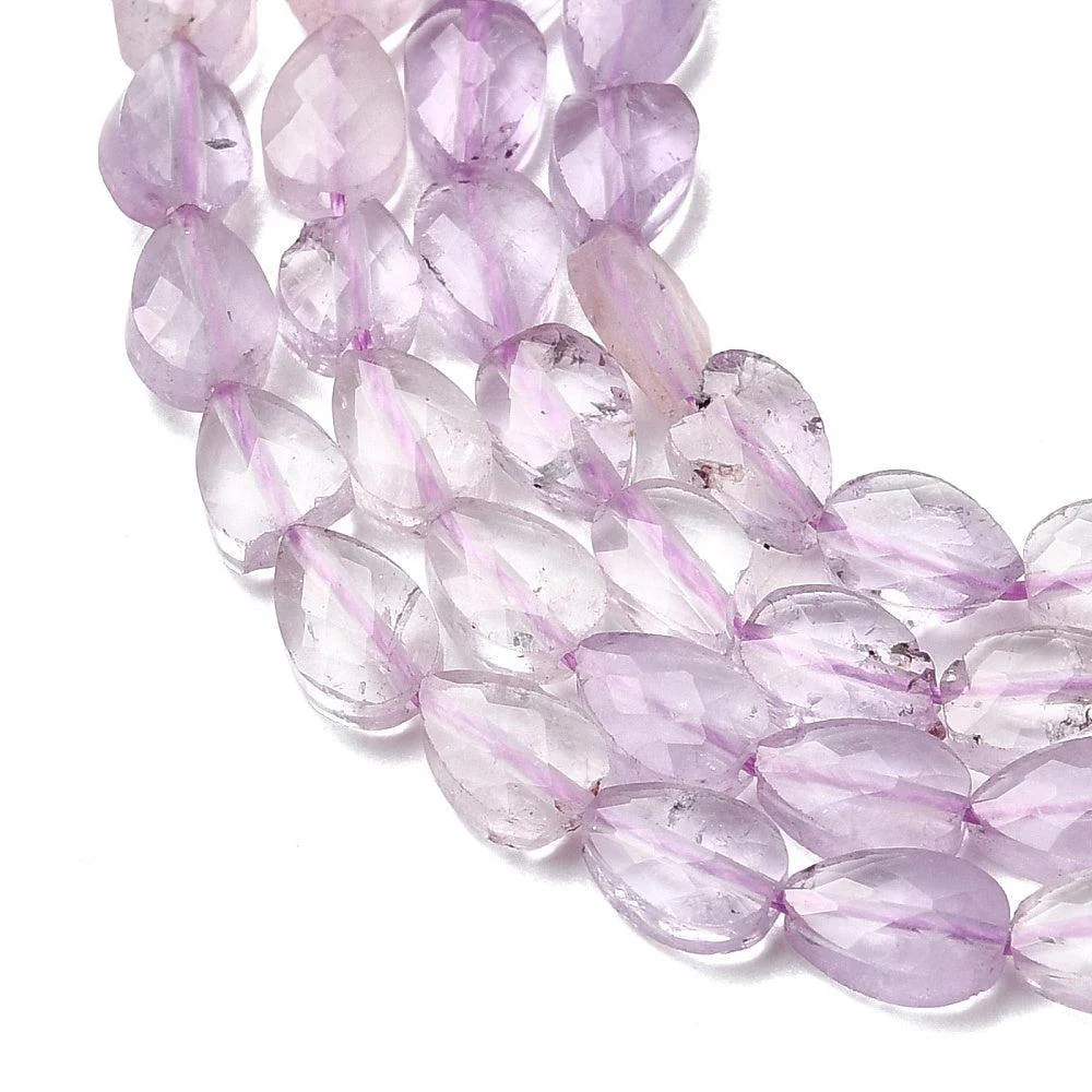 Edelsteen kraal druppel Amethyst 6mm - per stuk - Image 2