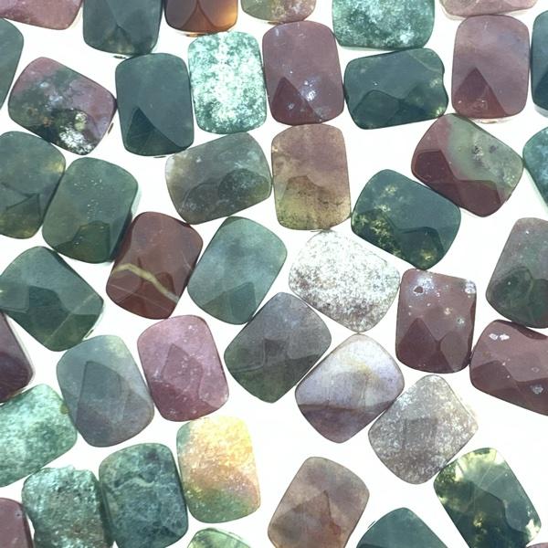 Edelsteen kraal facet Indian agaat 11x8mm - Image 2