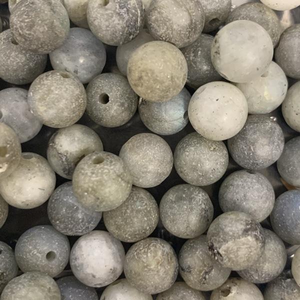 Edelsteen kraal labradorite frosted rond 8mm