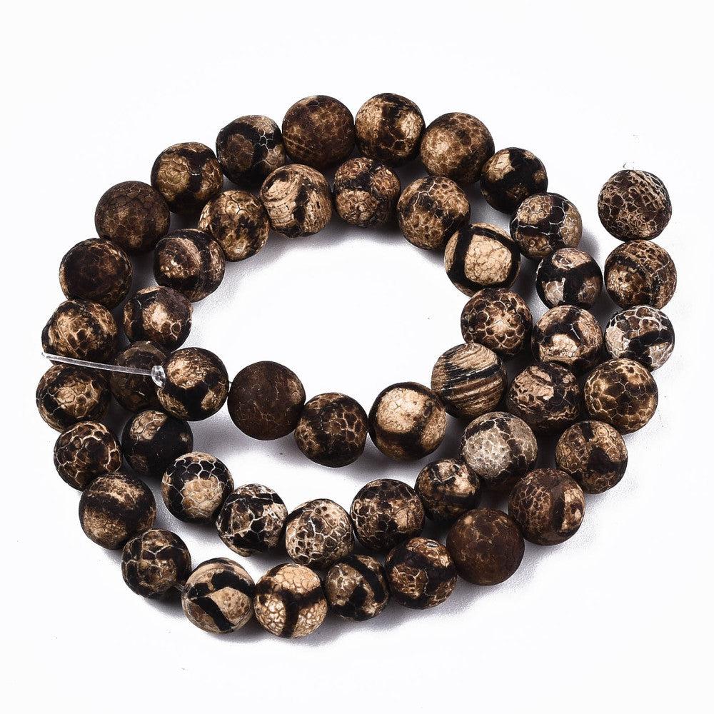 Edelsteen kraal natural agate Rust rond 6mm- per 10 - Image 2