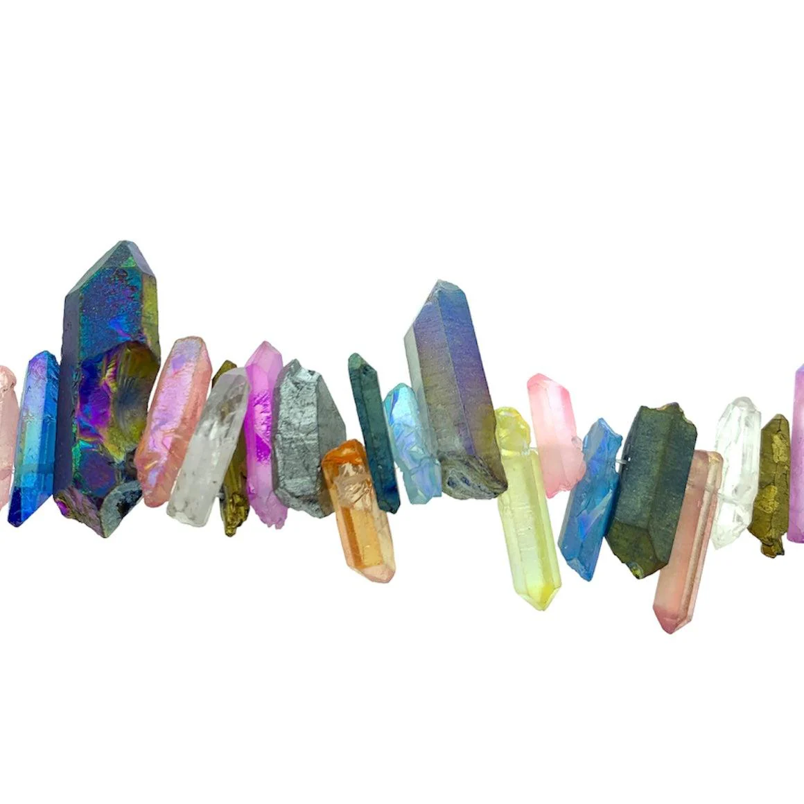 Edelsteen kraal quartz colorful 20x6mm