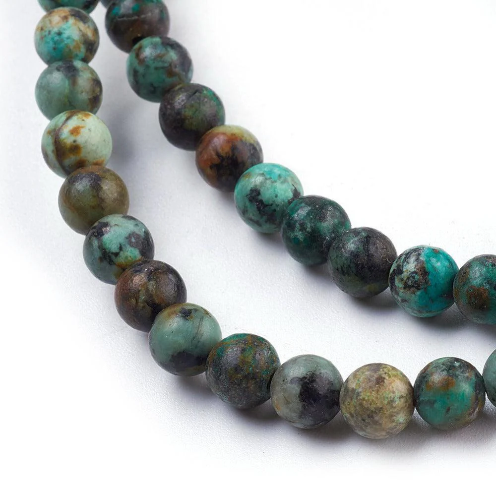 Edelsteen kraal rond afrikaans turquoise jasper 6mm - 15 stuks - Image 2
