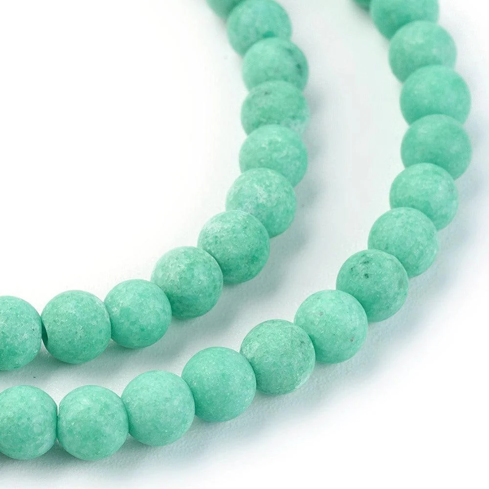 Edelsteen kraal rond jade mat turquoise groen 4mm - 20 stuks - Image 3