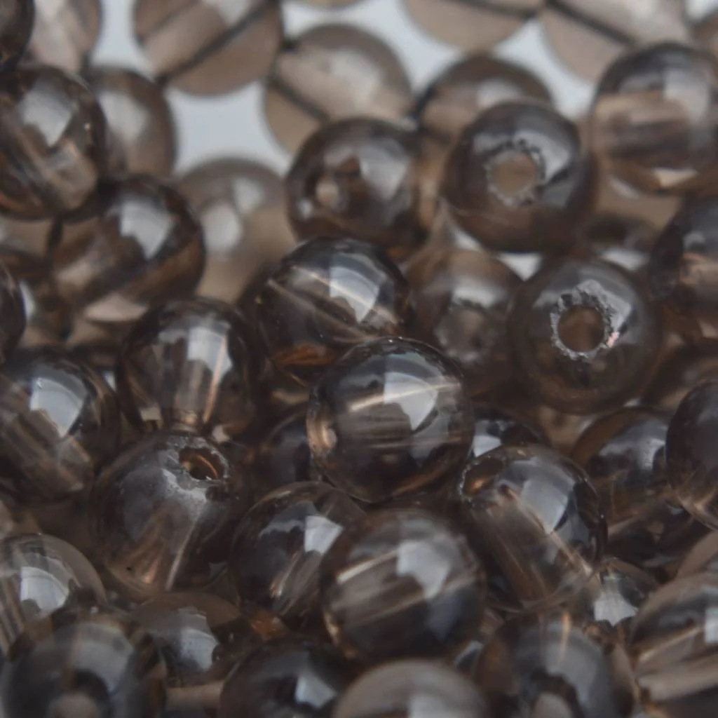 Edelsteen kraal Smokey quartz rond 6mm - 15 stuks