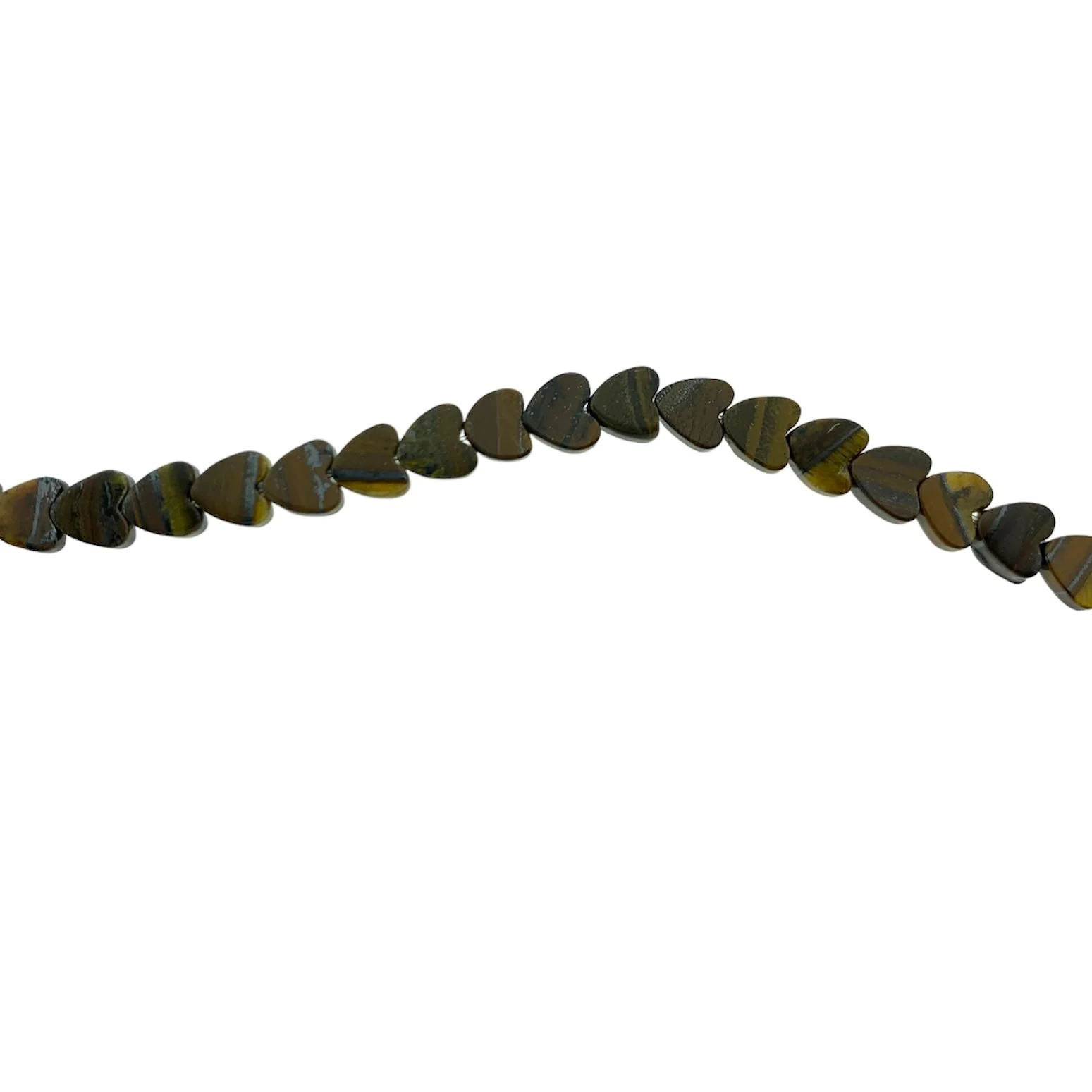 Edelsteen kraal tijger hart 6x3mm