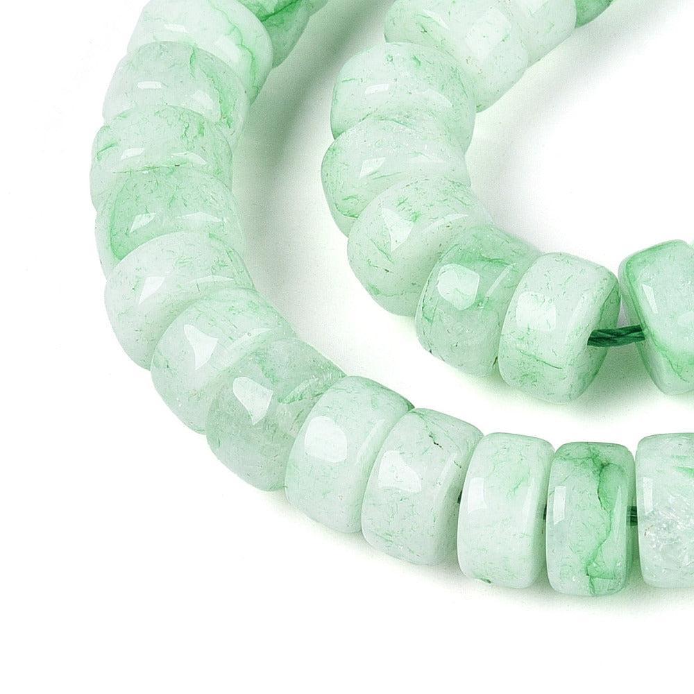Edelsteen Kraal Wit Jade Disc Aquamarine 10mm - per stuk - Image 2