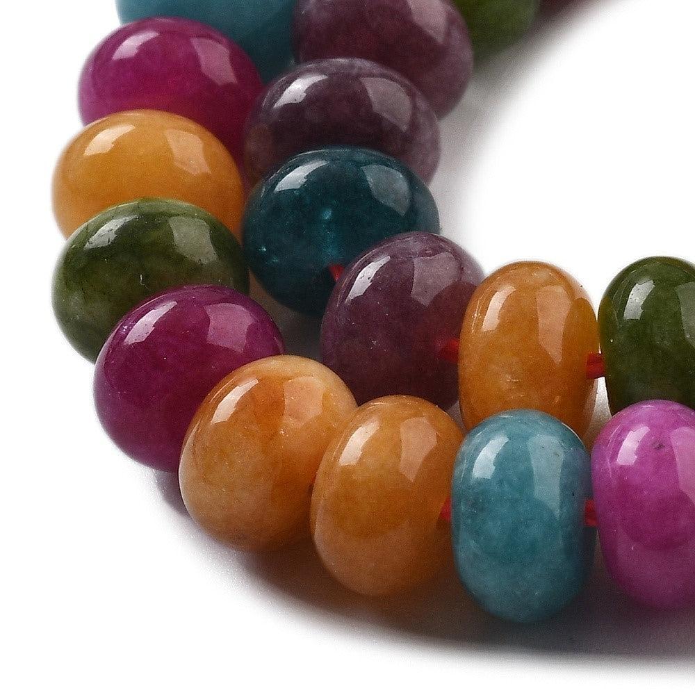 Edelsteen kralen Jade mix 8x5mm- 10 stuks - Image 2