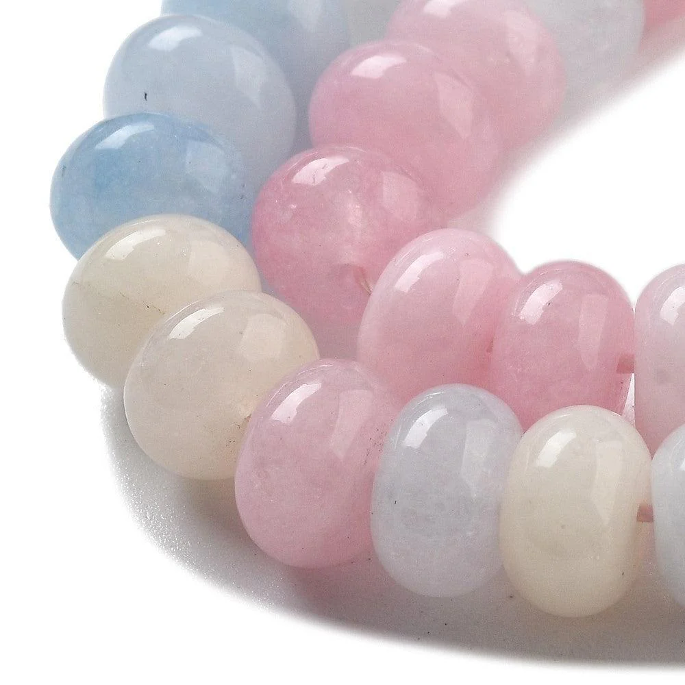 Edelsteen kralen Jade pastel mix 8x5mm- 10 stuks - Image 2