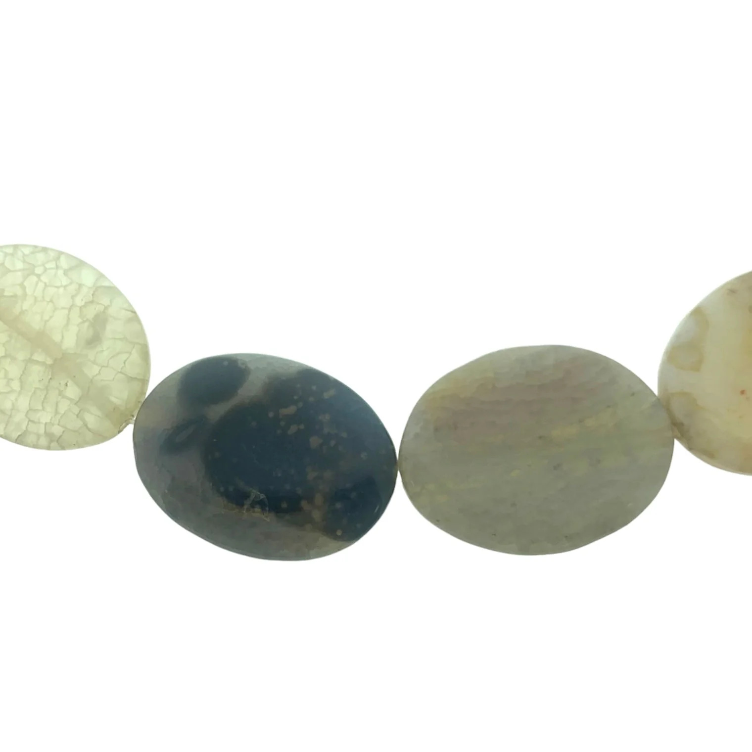 Edelsteen naturel agaat grijs 38x30mm