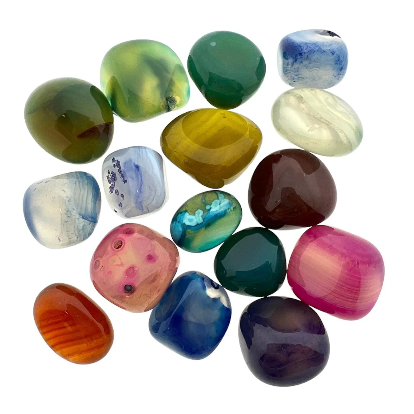 Edelsteen sier agaat nuggets gekleurd mix 6~13mm- per 10