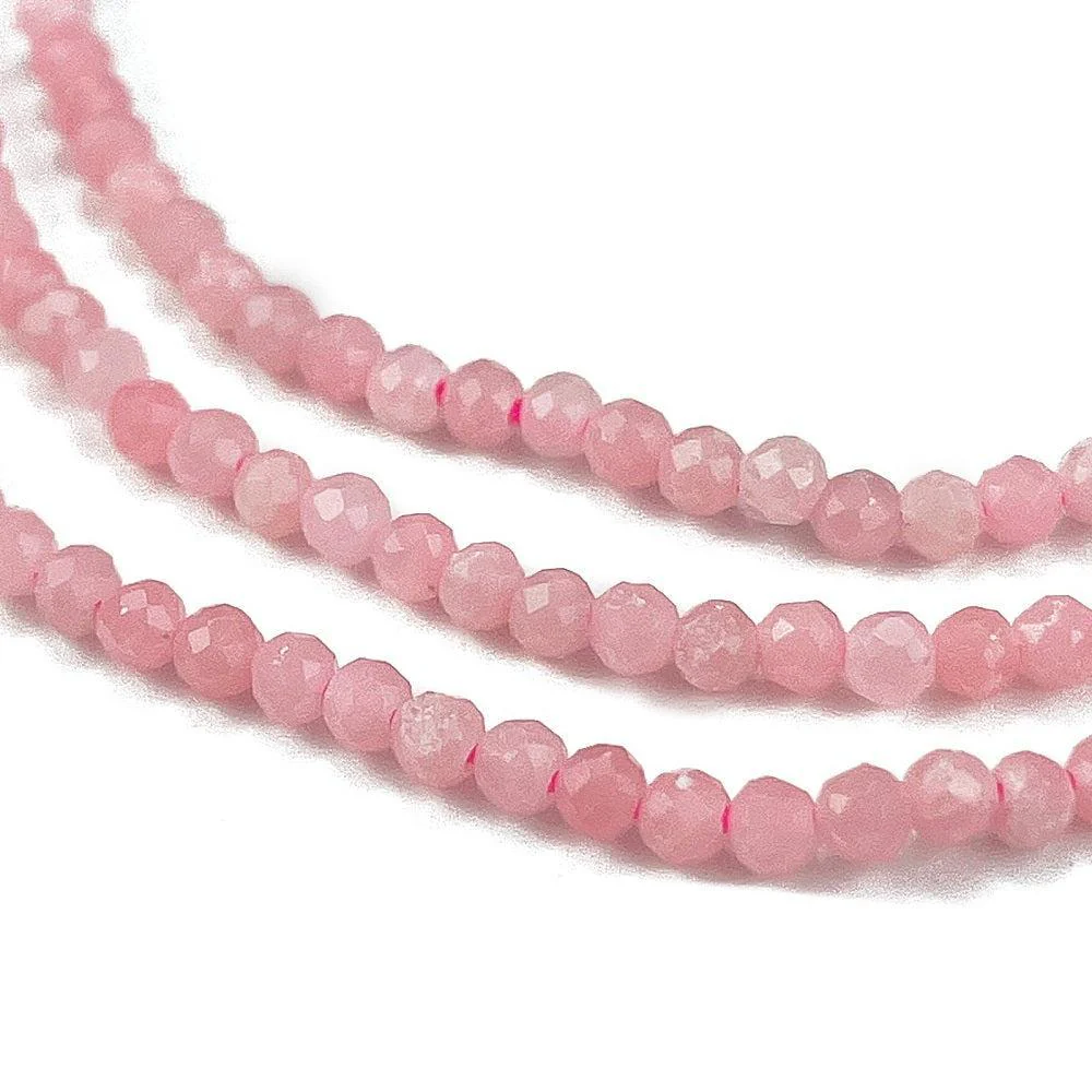 Edelsteen Pink Opal faceted 2mm - ±48 stuks