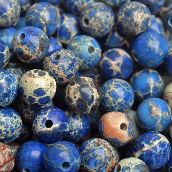 Edelsteen Regaliet rond blauw 6mm - 10 stuks - Image 2
