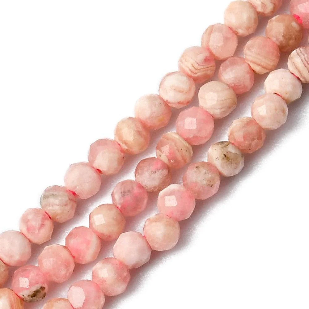 Edelsteen rhodoniet faceted 2mm - ±43 stuks