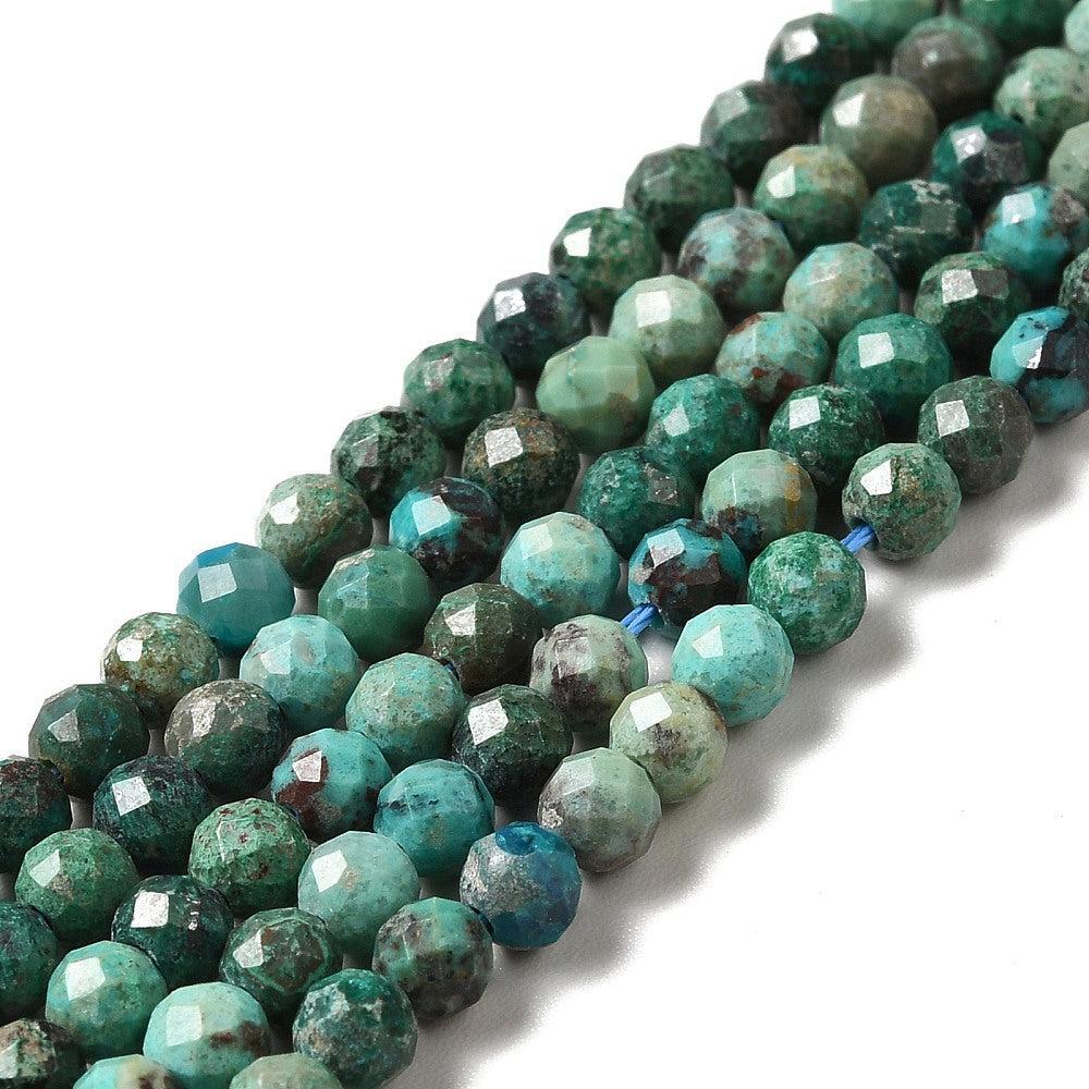 Edelsteen Rond Chrysocolla Blauw Groen 4mm - per stuk