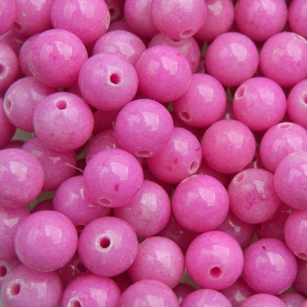 Edelsteen rond Jade Pink 8mm