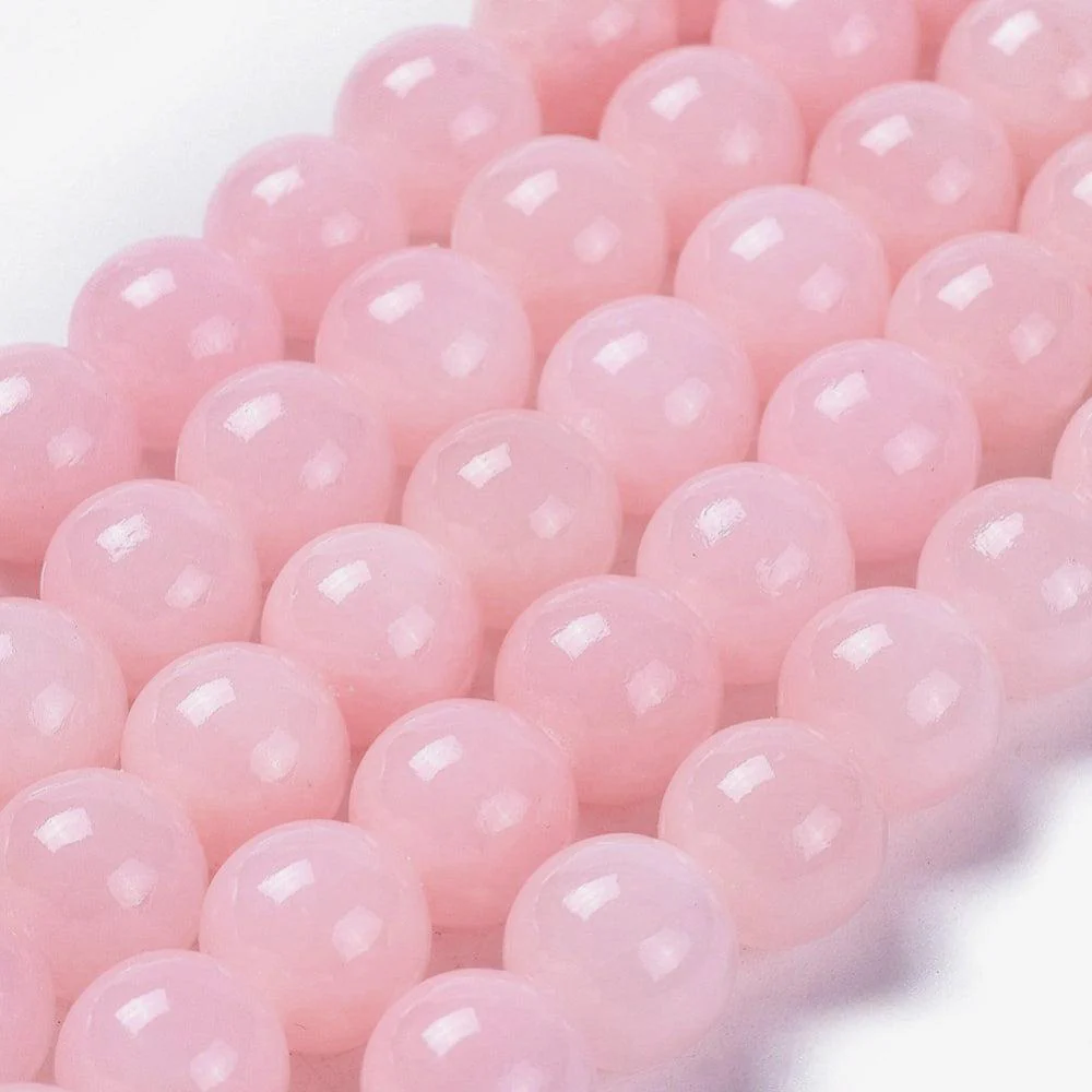 Edelsteen rond Jade Salmon pink 8mm