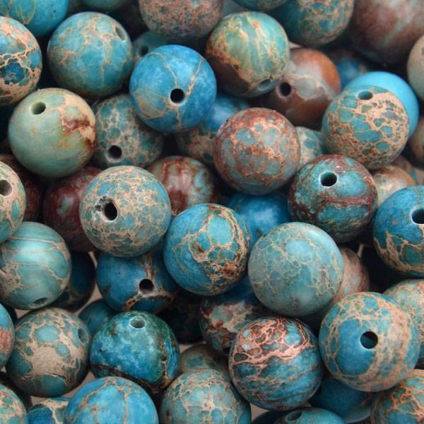 Edelsteen rond Regal Jaspis Aqua 10mm