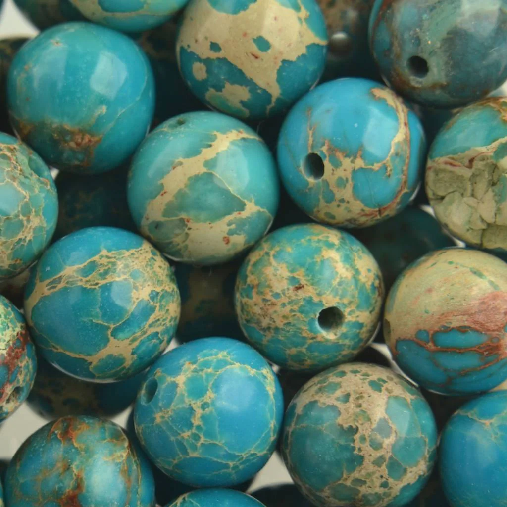 Edelsteen rond Regaliet turquoise 10mm