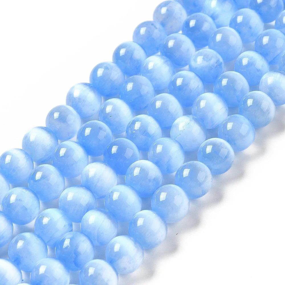 Edelsteen seleniet blue 8,5mm- per stuk