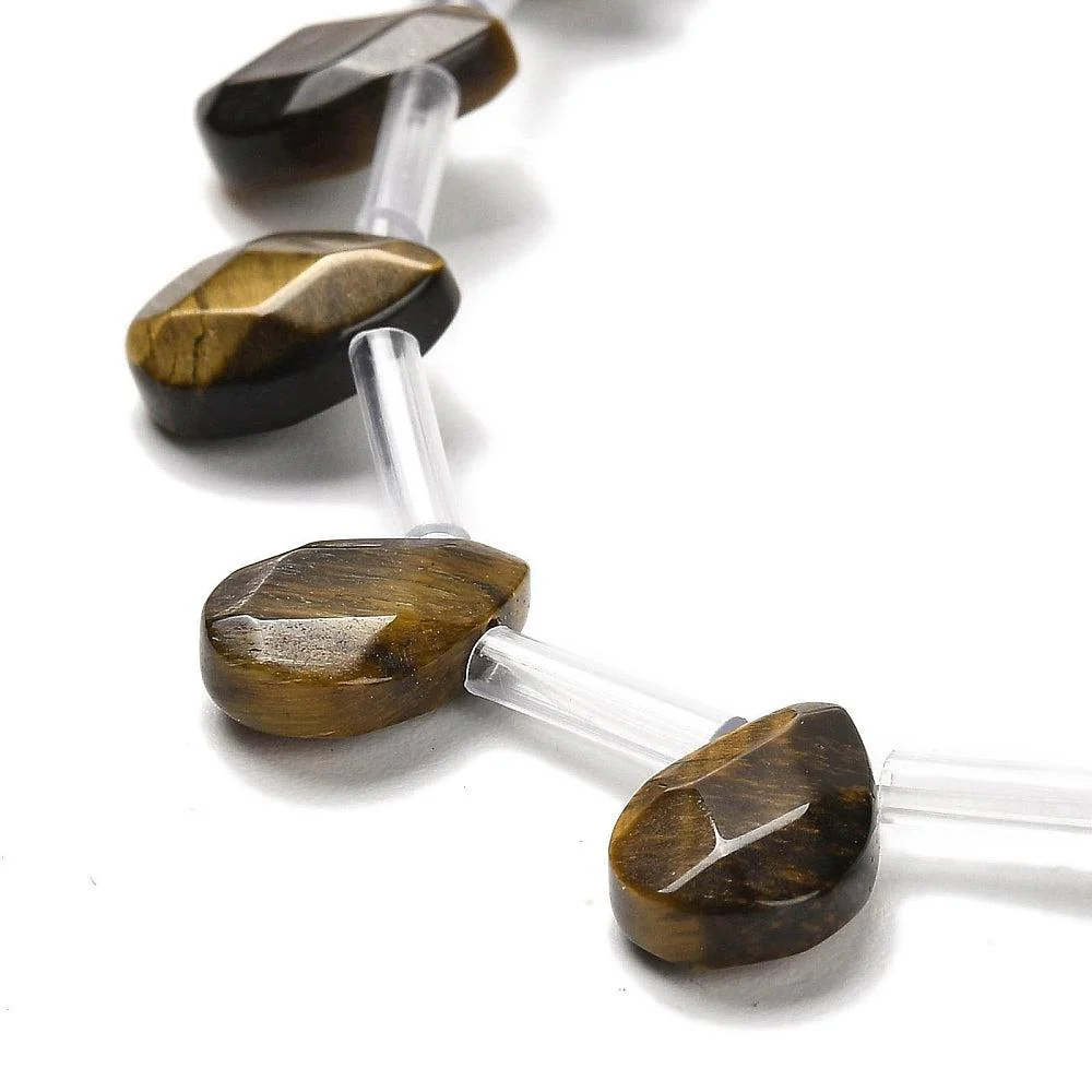 Edelsteen tijgeroog facet teardrop 12x8mm - per stuk - Image 2