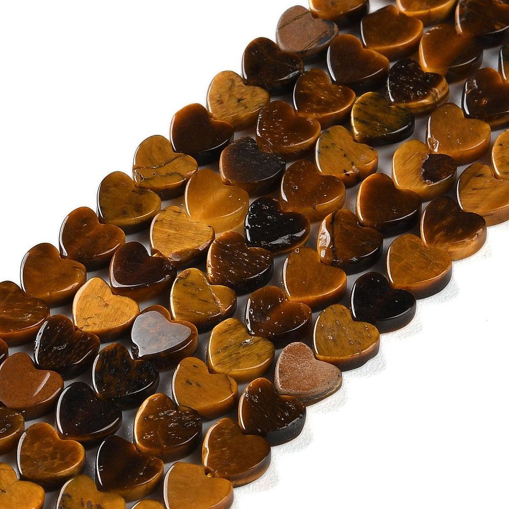 Edelsteen tijgeroog kraal hartje 6x3mm- per stuk
