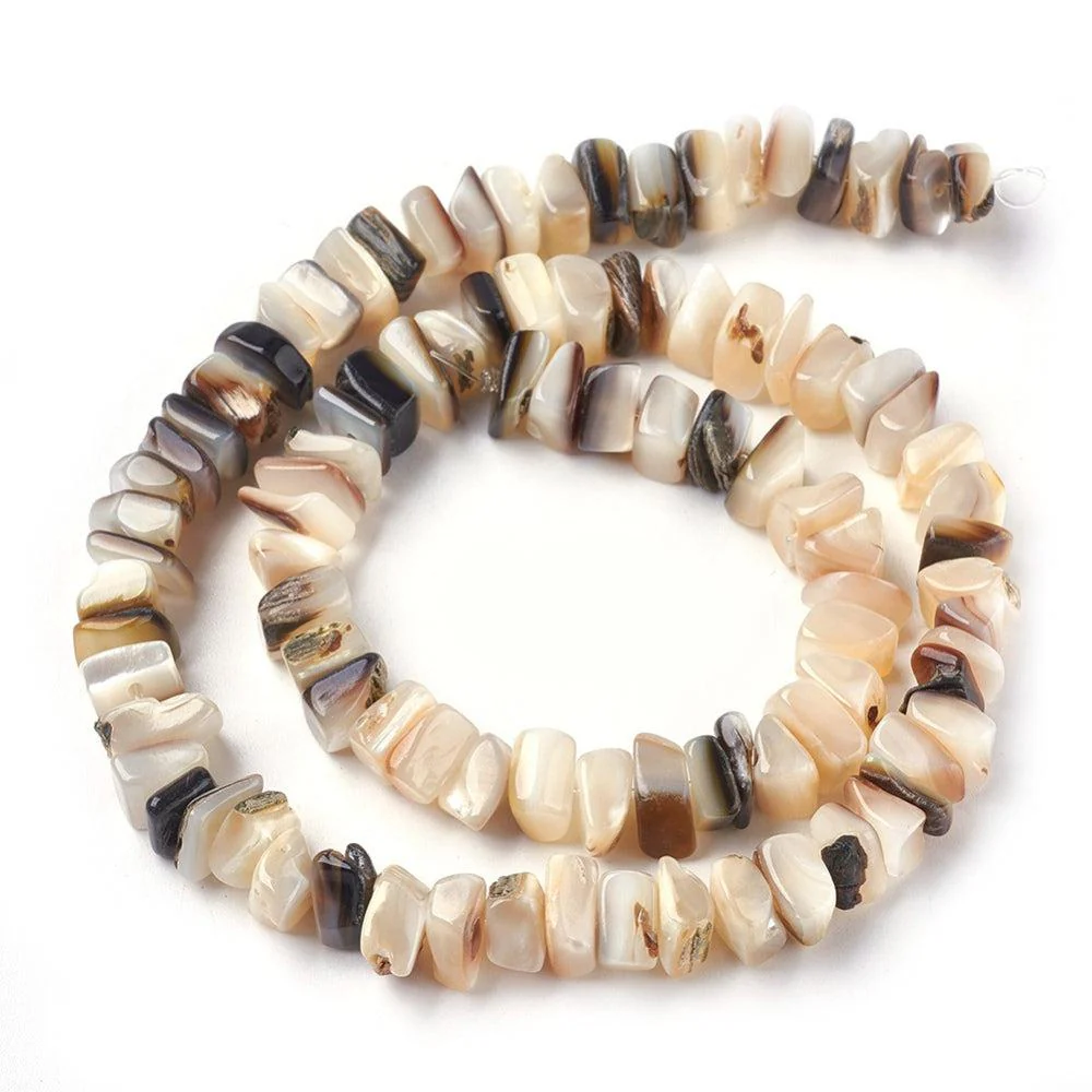 Edelsteen vierkante chips seashell kleur 6-11mm - 9-10cm - Image 2
