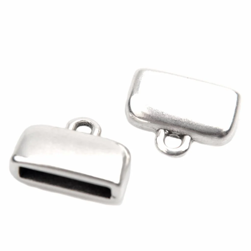 Eindkap glad 10x2mm Zilver DQ