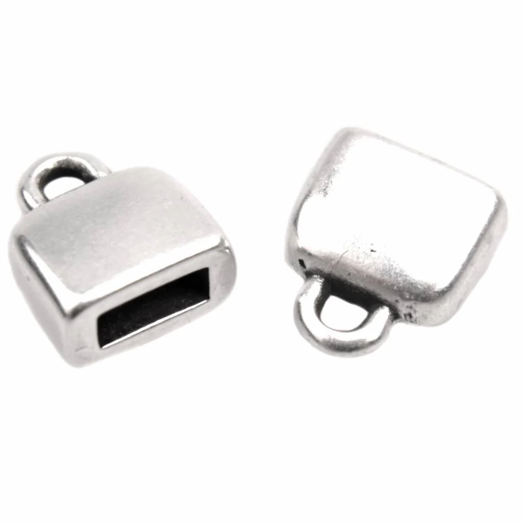 Eindkap glad 5x2mm Zilver DQ