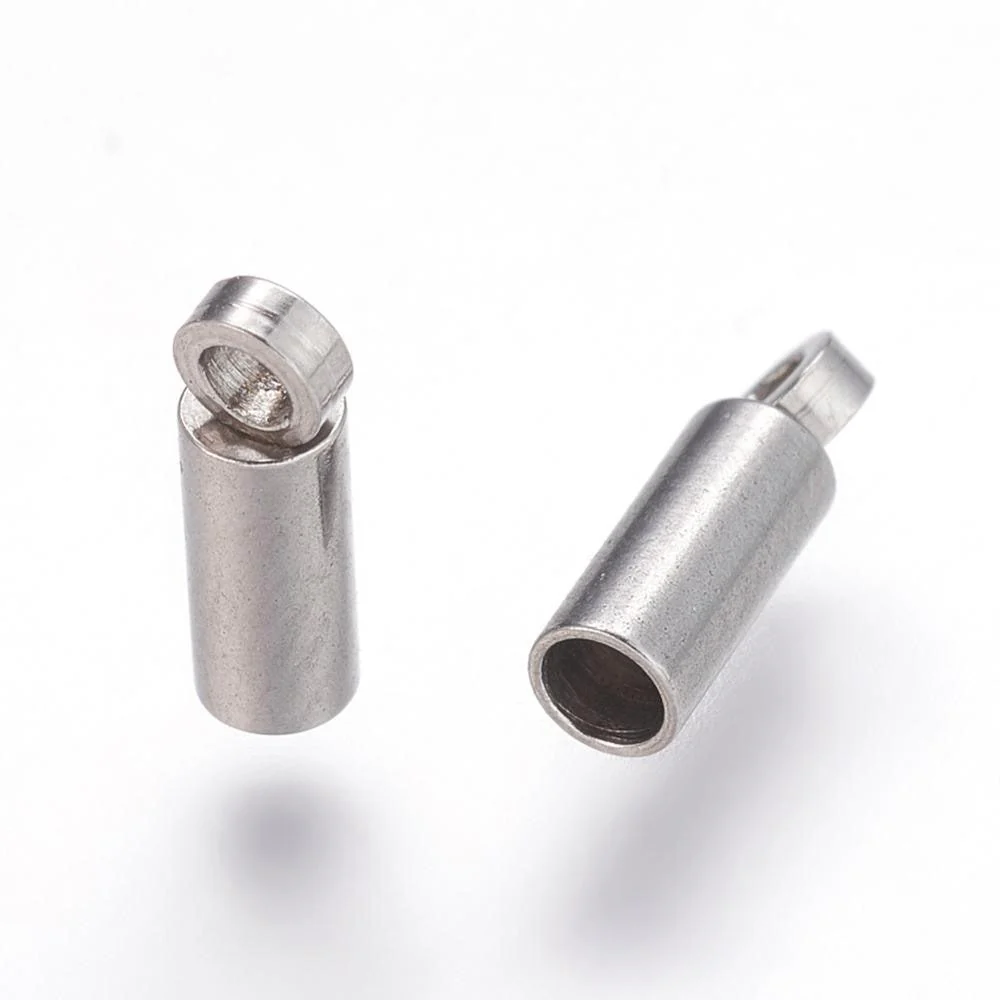 Eindkap Ø2mm zilver RVS 8x2,5mm - per stuk