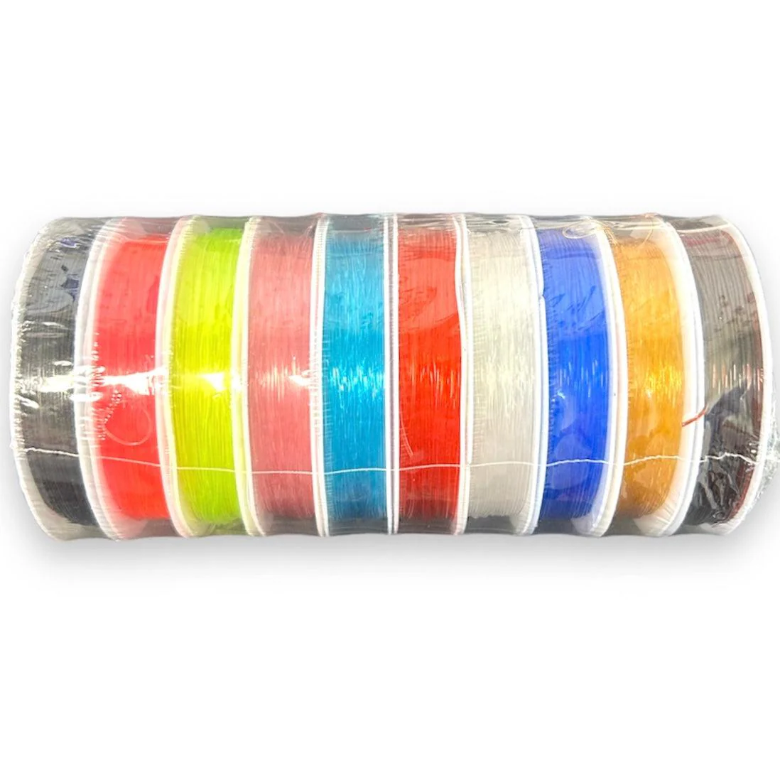 Elastisch transparant nylon multicolor 0.8mm - 10x 10 meter - Image 2